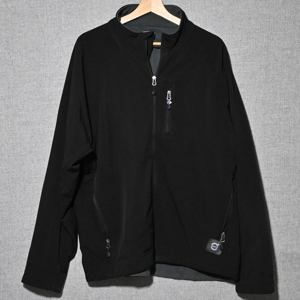 Volvo Softshell Jacket Mens Full Zip Mesh Lined Pocket XL Black